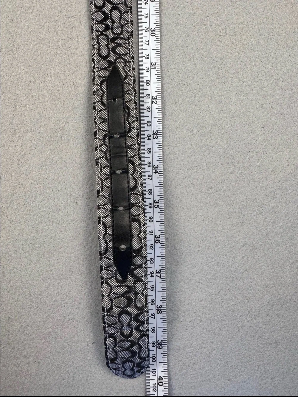Y2K Coach Black and Silver Signature Canvas Women's Belt - Picture 4 of 4